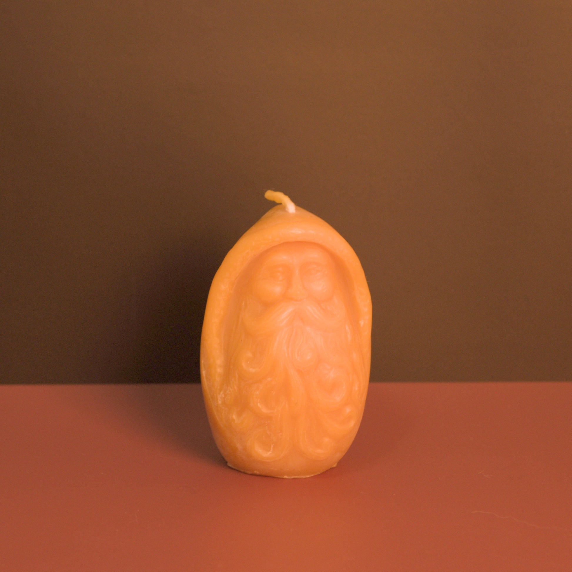 old man winter beeswax candle seasonal